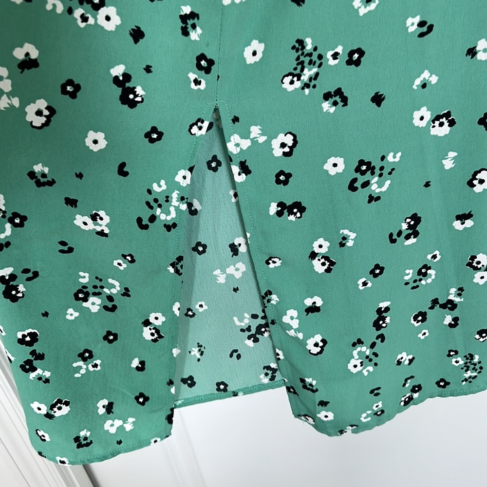 Top Shop Green Floral Dress US 4 - Picture 5 of 5